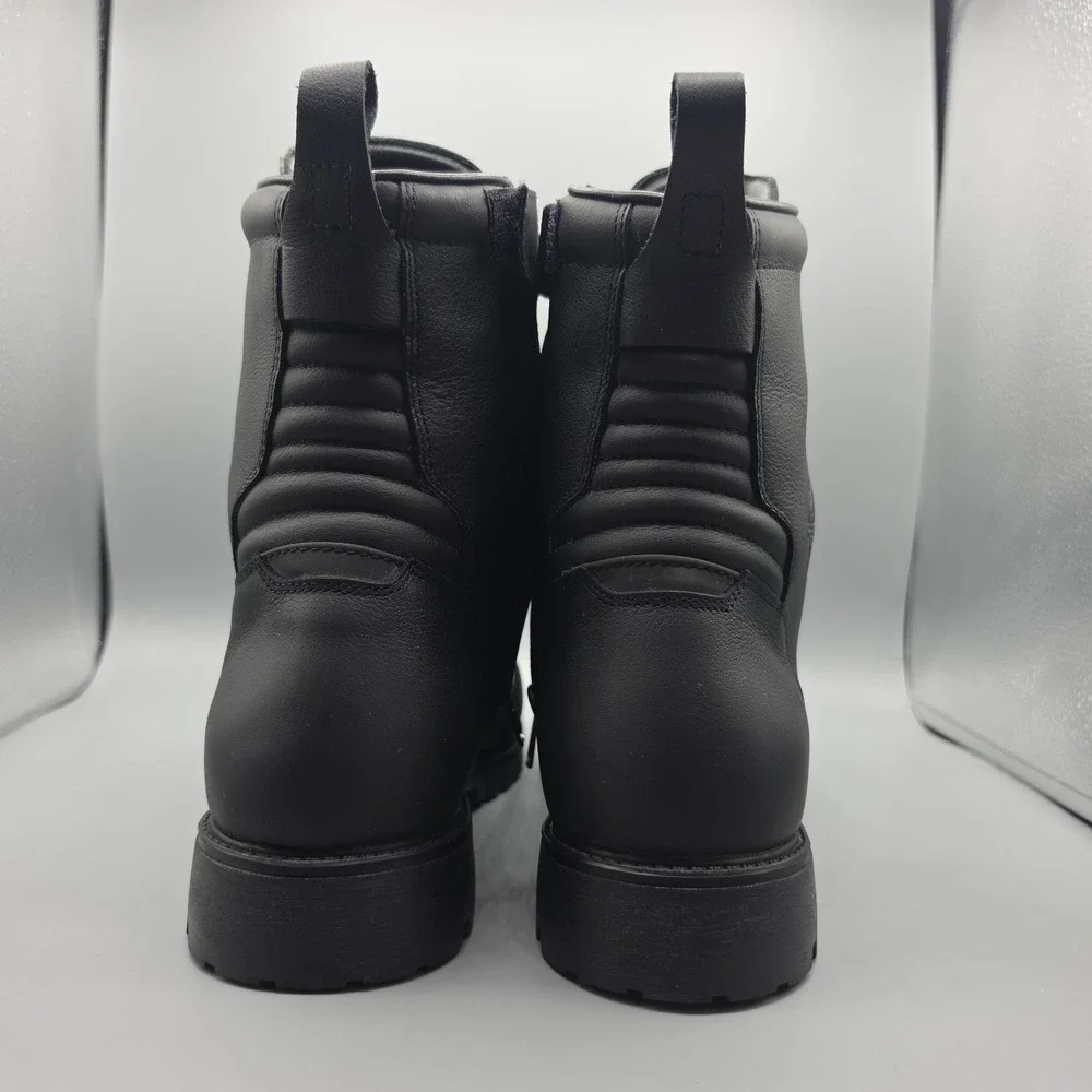 Forma Legacy Dry Motorcycle Boots Mens 47 Black Leather Waterproof Combat Zipper